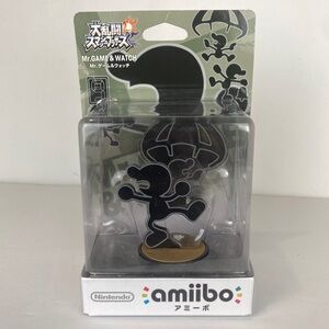 Mr. Game & Watch Super Smash Bros. Series Nintendo Amiibo 4 Poses Figure Used